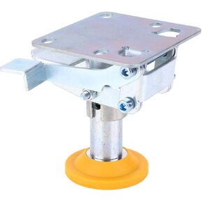 ViaGasaFamido Floor Lock Brake Adjustable Height Floor Lock 100kg Bearing Heavy Duty Manganese Steel Trolley Cart Lock with TPU Pad for 4~5in Casters(X-75-32-3)