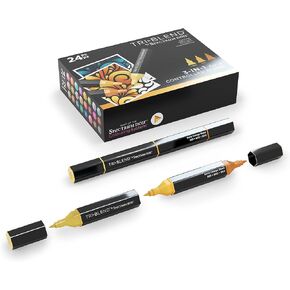 Spectrum Noir Triblend-Blendable Alcohol Marker Pens-Essential Blends-Set of 24, Multi