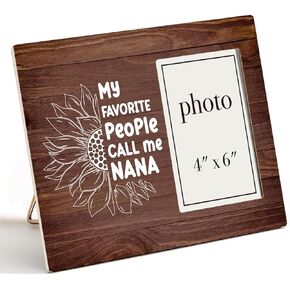 Nana Gift My Favorite People Call Me Nana Picture Wooden Frame Gift for Nana From Granddaughter Grandson (4x6 Inch Photo)