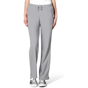 WonderWink W123 Women’s Drawstring Scrub Pant — Grey, X-Large Petite