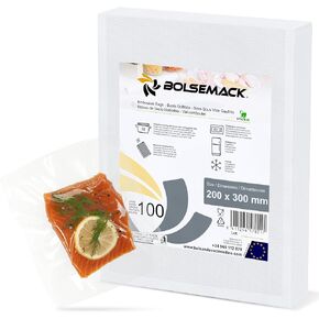 Vacuum sealer bags 8" x 12" (20x30 cm) 100 pcs. (Quart bags). BPA Free. Suitable for all domestic packaging sealers. BPA Free. For storage and sous vide. in Saudi Arabia