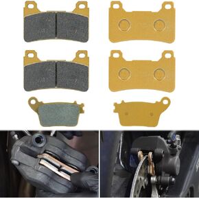 Sunluway Brake Pads for Honda CBR 600 RR/CBR 600 RA/CBR 1000 RR/CBR 1000 RRA Front and Rear Replacement Ceramic Disc Brake Pads (3 Sets）