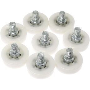 RLECS 8pcs Diameter 25mm Bearing Nylon Small Pulley Drawer Pulley Door Furniture Cabinet Pulley Positioning Roller File Cabinet Pulley