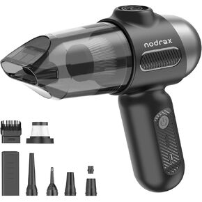 Cyclone-Pro Cordless Handheld Vacuum Cleaner with Efficient Brushless Motor, 12000Pa High Power Suction and Extended Runtime, 4-in-1 Portable Hand Vacuum for Car, Home and Pet - Black