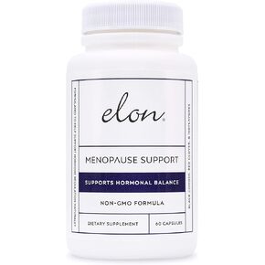 Elon Menopause Supplement for Women Menopause Relief Supplement for Hot Flashes, Mood Swings & Sleep Problems, Non-GMO Estrogen Supplement for Women w/Black Cohosh & Dong Quai (60 Capsules)