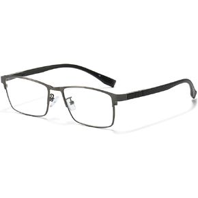 LVIOE Clear Real Glass Lenses Reading Glasses Natural Crystal Stone Smoky Quartz Lenses Blue Light Blocking Glasses LR3980