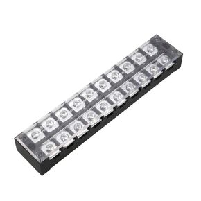 uxcell Dual Rows 10 Positions 600V 45A Cable Barrier Block Terminal Strip TB-4510L