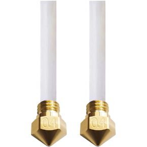 QIDI High Quality Brass Nozzle (0.4mm) PTFE for All QIDI 3D Printers All Sizes (2pcs) (45mm (X-max/X-Plus/i-Mate/i-Mates/X-Maker/X-Smart))