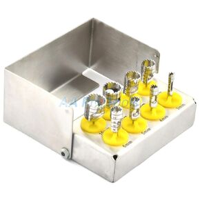 Dental Trephine Kit 8 Pcs Yellow Coated & Bur Holder DN-2246