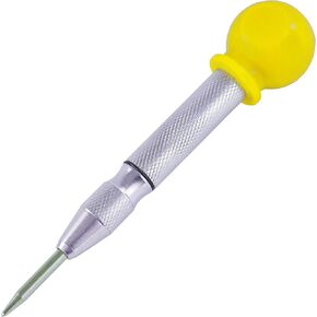 Segomo Tools 5 Inch Precision Diamond Knurled S2 Steel (58-60) Automatic Center Punch | Punch Tool | Spring Loaded Center Punch | Auto Center Punch | Wood, Plastic, Glass, Metal Punch - ACP01