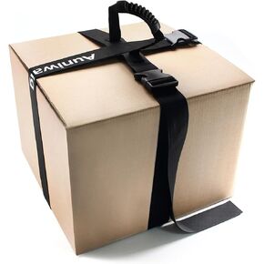 Auniwaig Box Carrying Strap with Handle, Handheld Belt Cross Style Adjustable Carry Straps for Safely Moving and Lifting Heavy Cases, Groceries, Luggage (81 inch(H-Shaped))
