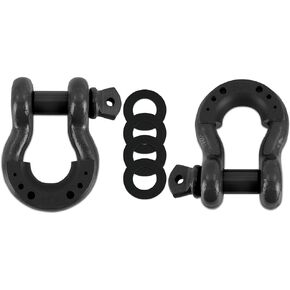 Mishimoto 3/4" Steel D-Ring Shackle Set, 2 Pieces, Black