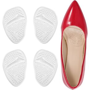 Ball of Foot Cushions for Women, High Heel Comfort Pads, Metatarsal Pads, Shoe Inserts Cushions for Women,Heel Pads for Shoes,Weight Shifting Insoles for High Heel(2 Pairs) (Clear)