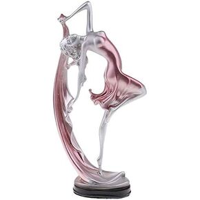 Ballerina Girl Figurines Resin Girl Statue Girls Sculpture Ornament Figurine Craft Home Decor Art Sculpture Figure Desk Ornament - Pink