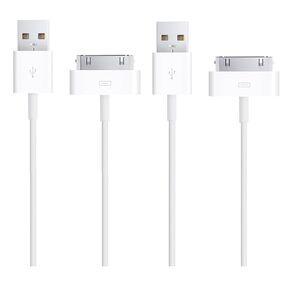 2-Pack Cable Compatible with Charger iPhone 4/4S/3G/3GS,iPad 1 2 3,iPod Touch 4 3 2 1,Old iPod Classic 3 2 1,(3.3 Feet,White)