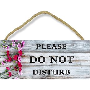 WSNIHO Do Not Disturb Door Sign, Double Sided Decorative Wood Sign for Home, Offices, Clinics, Law Firms, Hotels or During Therapy, Spa Treatment, Counseling Sessions (10"x 5")