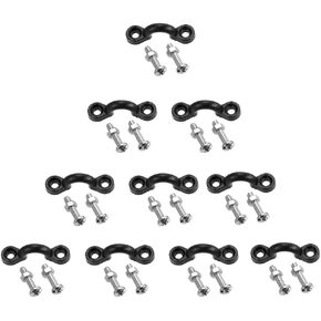 MOOCY Pack of 10 Pad Eye, Tie Down, Kayak Deck Loops, Nylon Bungee Deck Loop with Scrws and Nuts for Kayaks, Canoes or Boats (Fit: Emotion Kayaks, Pelican Kayaks, Native Kayaks, Hobie Kayaks)