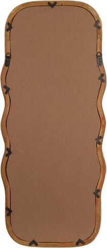 Creative Co-Op Large Wood and Rattan Wavy Mirror, Natural in Saudi Arabia