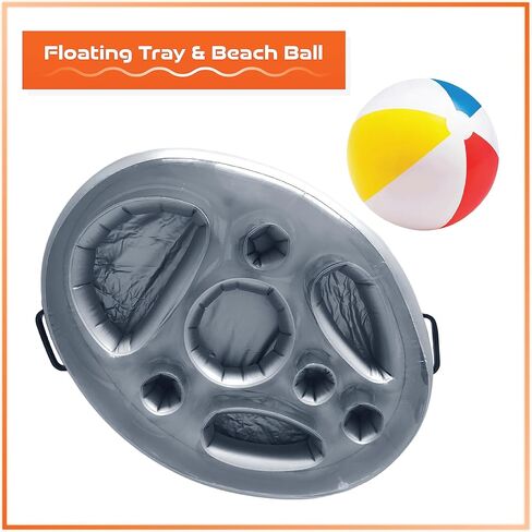 Inflatable Drink Floats for Swimming Pool, Hot Tub, Lake, and Ocean, Floating Tray for Snacks, Cocktails, Beer, Wine, Summer Accessories for Adults in Kuwait