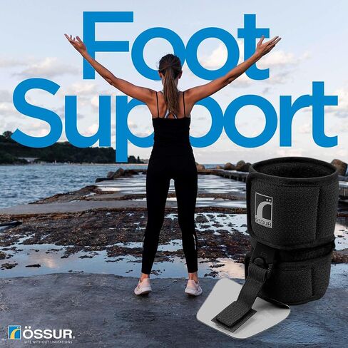 Ossur Foot-Up Drop Foot Brace | Ankle-Foot Orthosis (AFO) for Drop Foot Support | Lightweight, Adjustable Wrap for All-Day Comfort | Breathable Material for All Day Walking | (Black, Large) in Saudi Arabia