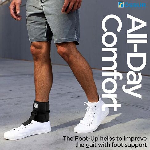 Ossur Foot-Up Drop Foot Brace | Ankle-Foot Orthosis (AFO) for Drop Foot Support | Lightweight, Adjustable Wrap for All-Day Comfort | Breathable Material for All Day Walking | (Black, Large) in Saudi Arabia
