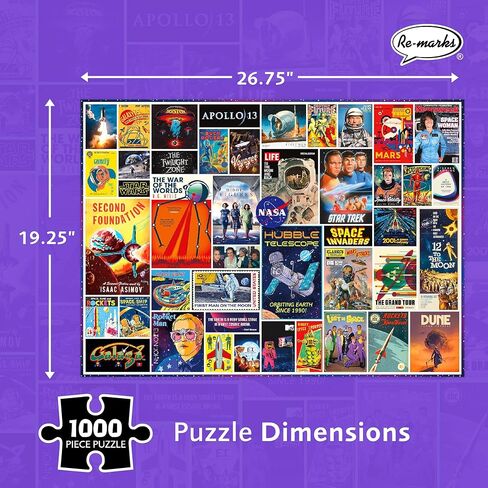 Re-marks Banned Books Collage Puzzle, 1,000-Piece Jigsaw Puzzle for All Ages in Kuwait