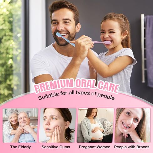 6 Pieces Individually Wrapped Extra Soft Toothbrush for Sensitive Teeth & Gums - Gum Care Toothbrush with 4000 Ultra-Soft Bristles, Compact Small Head (Macaron Color) in Saudi Arabia