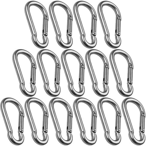 (Pack of 4) Steel Snap Eye Link Spring Hooks.5/16" / 8 mm - 3 1/4x1 1/2" Heavy Duty Multipurpose Carabiners in Saudi Arabia