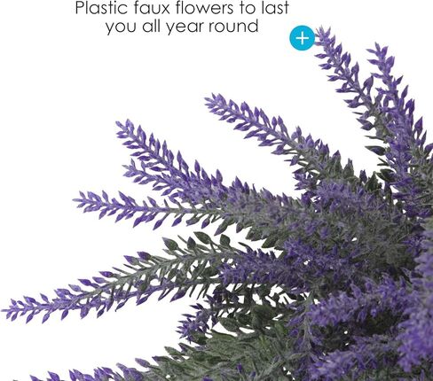 نبات اللافندر المزيف من Houseables، أرجواني، 4 حزم، بلاستيك، صناعي، متجمد، 14 بوصة - 14.5 بوصة، ديكور، حديث، ديكورات رف، للداخلية، الخارجية، المنزل، ملحقات غرفة النوم، المطبخ، غرفة المعيشة in Kuwait