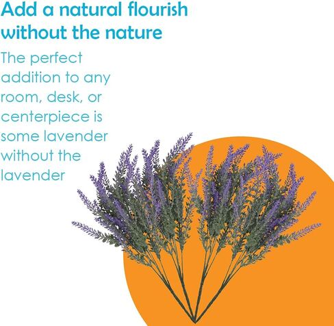 نبات اللافندر المزيف من Houseables، أرجواني، 4 حزم، بلاستيك، صناعي، متجمد، 14 بوصة - 14.5 بوصة، ديكور، حديث، ديكورات رف، للداخلية، الخارجية، المنزل، ملحقات غرفة النوم، المطبخ، غرفة المعيشة in Kuwait