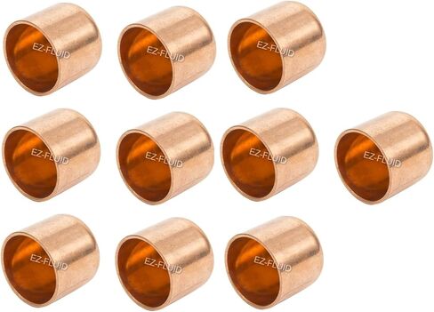 (10Pcs) EZ-FLUID Plumbing 1/2" Solder LF Copper Pipe End Cap,Pressure Copper Cap Plug Fitting with Sweat Solder Connection for Residential,Commercial in Saudi Arabia
