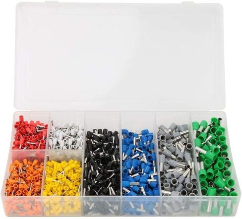 1200PCS Insulated Wire Crimp Terminals Quick Connectors Wiring Spade Cold-Pressed Electrical Terminals Assortment Kit for Marine Auto Use,Terminals in Saudi Arabia