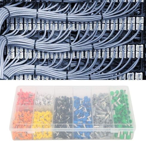 1200PCS Insulated Wire Crimp Terminals Quick Connectors Wiring Spade Cold-Pressed Electrical Terminals Assortment Kit for Marine Auto Use,Terminals in Saudi Arabia
