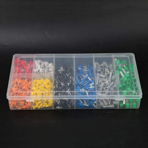 1200PCS Insulated Wire Crimp Terminals Quick Connectors Wiring Spade Cold-Pressed Electrical Terminals Assortment Kit for Marine Auto Use,Terminals in Saudi Arabia