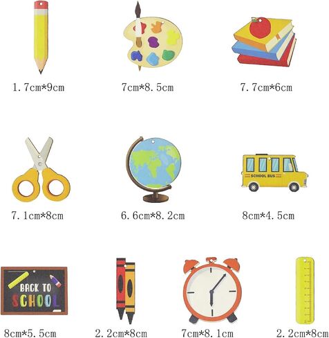 Dohia Back to School Ornaments Wooden Hanging Cutouts Decorations First Day of School Classroom Hanging Decor Teacher Appreciation Decor ST1-XXMZZS (Gnome) in Saudi Arabia
