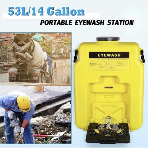 Wall-Mounted Emergency Eye Wash Station - 14 Gallon First Aid Eye Irrigation Unit in Saudi Arabia