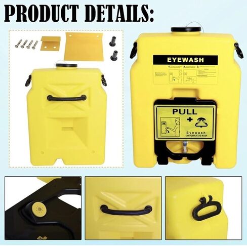 Wall-Mounted Emergency Eye Wash Station - 14 Gallon First Aid Eye Irrigation Unit in Saudi Arabia