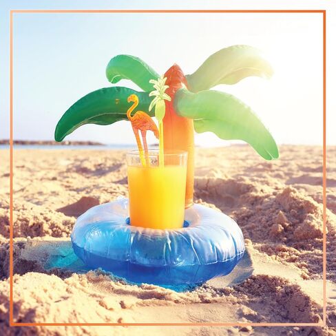 Inflatable Drink Floats for Swimming Pool, Hot Tub, Lake, and Ocean, Floating Tray for Snacks, Cocktails, Beer, Wine, Summer Accessories for Adults in Kuwait