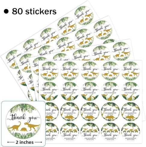 80 Pieces Thank You for Showering Our Little One with Love Woodland Creature Thank You Stickers, Baby Shower Birthday Party Decorate Watercolor Forest Woodland Animals Theme Label Decorations in Saudi Arabia