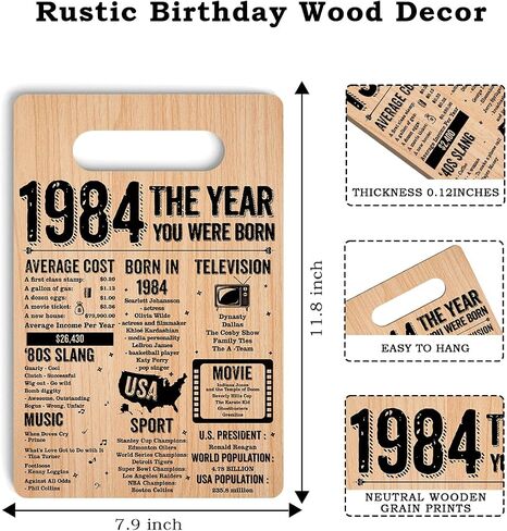 45th Birthday Gifts for Women Men, 45th Birthday Decorations Wood Sign, Rustic Kitchen Decor Wooden Wall Decor Art for Home Farmhouse, Vintage 1979 45th Birthday Gifts for 45 Year Old Mom Dad in Saudi Arabia