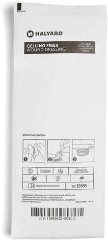HALYARD Gelling Fiber Dressing, Gentle Adhesive with Highly Absorbent Conformable Design, Maintains Structural Integrity, 1"x18" (Box of 5) in Saudi Arabia