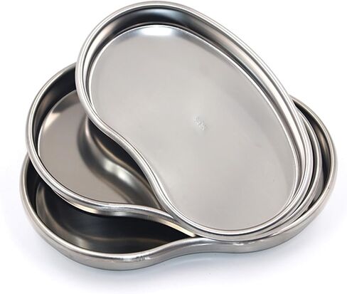 Kidney Tray - Romlon 3 Pack Stainless Steel Tray Metal Tray Stainless Steel Curved Sheet for Dental, Lab Instrument, Office Room, Bathroom. in Saudi Arabia