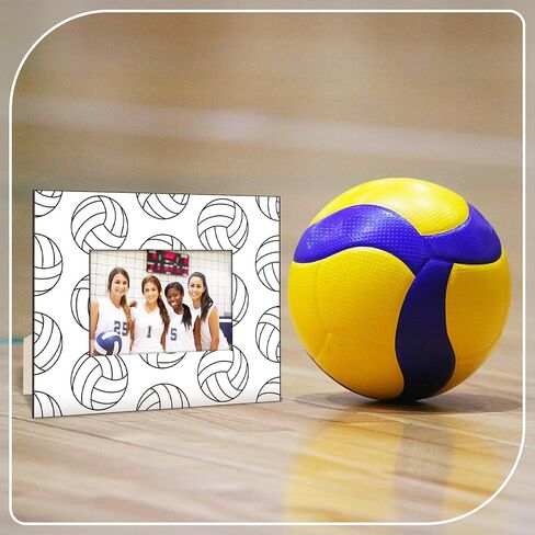 6 Pcs 8'' x 10'' Wooden Volleyball Picture Frame Sports Athletics Frames Team Photo Frame Bulk for Athlete Coach Team Sports Theme Party Gifts, Fits Display 4'' x 6'' Photos in Saudi Arabia