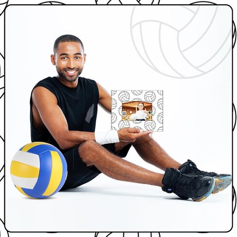 6 Pcs 8'' x 10'' Wooden Volleyball Picture Frame Sports Athletics Frames Team Photo Frame Bulk for Athlete Coach Team Sports Theme Party Gifts, Fits Display 4'' x 6'' Photos in Saudi Arabia
