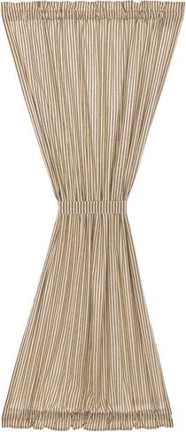 VHC Brands Sawyer Mill Red French Door Panel Curtains Farmhouse Country Stripe Window Drapes 72x40 for Patio Side Door in Saudi Arabia