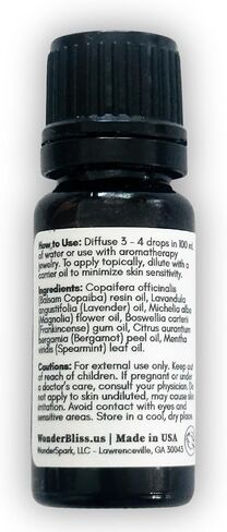 Stress NO More Stress Relief Essential Oil Blend for Diffuser - Calming, Improve Mood, Keep Focus - Aromatherapy Copaiba, Magnolia Flower (10ml) in Saudi Arabia