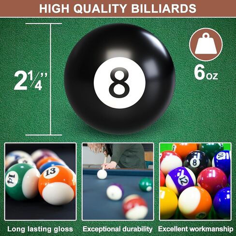 ملحقات طاولة حمام السباحة JIAWANSHUN، 16 كرة بلياردو مع حامل كرة مثلث وماس، مجموعة فرشاة طاولة حمام السباحة in Kuwait