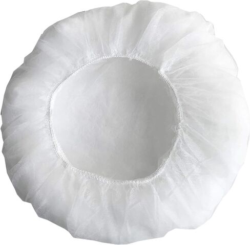 100 pcs- EZ-5 Disposable Bouffant Caps, Spun-Bounded Poly, Hair Head Cover Net, Non-Woven, Medical, Labs, Nurse, Tattoo, Food Service, Hospital-(21 INCH, WHITE) in Saudi Arabia