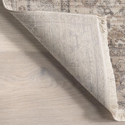 nuLOOM Harriet Vintage Medallion Fringe Area Rug - 8x10 Area Rug Traditional Neutral/Beige Rugs for Living Room Bedroom Dining Room Kitchen in Saudi Arabia