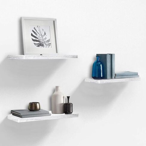 3 قطع أرفف حائط لديكور غرفة النوم، أرفف عائمة لبيت المزرعة الريفي لتخزين الحائط رف خشبي عائم للكتب والنباتات ورف جداري للحمام والمطبخ وغرفة المعيشة in Kuwait